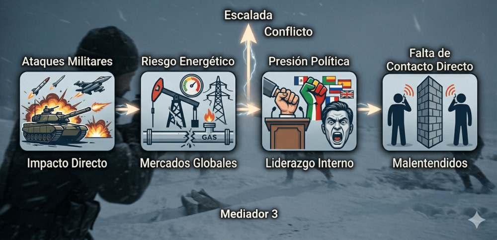 Factores que empujan la escalada