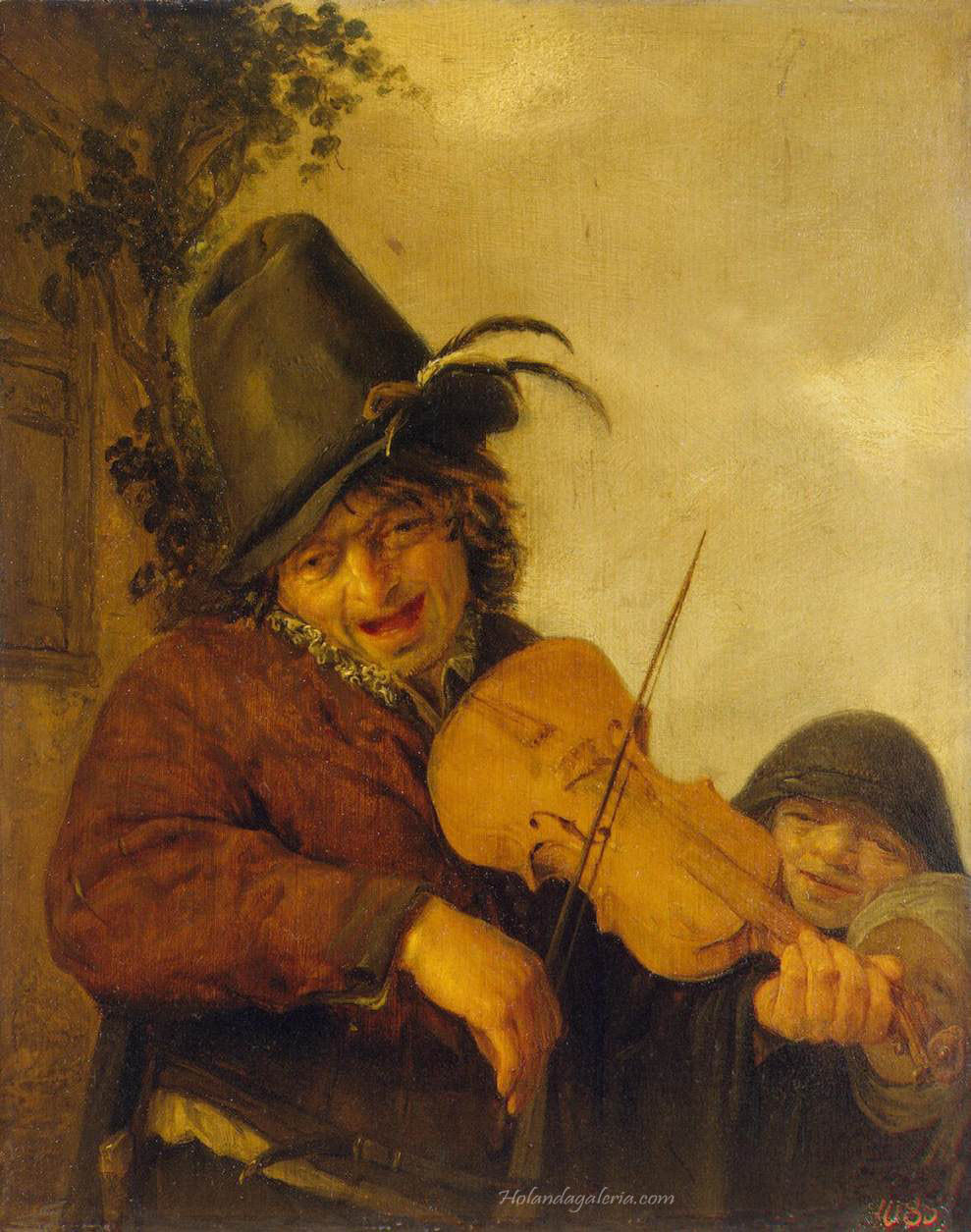 Adriaen van Ostade | Wandering Musician 1648 Oil on panel, 27 x 22 cm The Hermitage, St. Petersburg