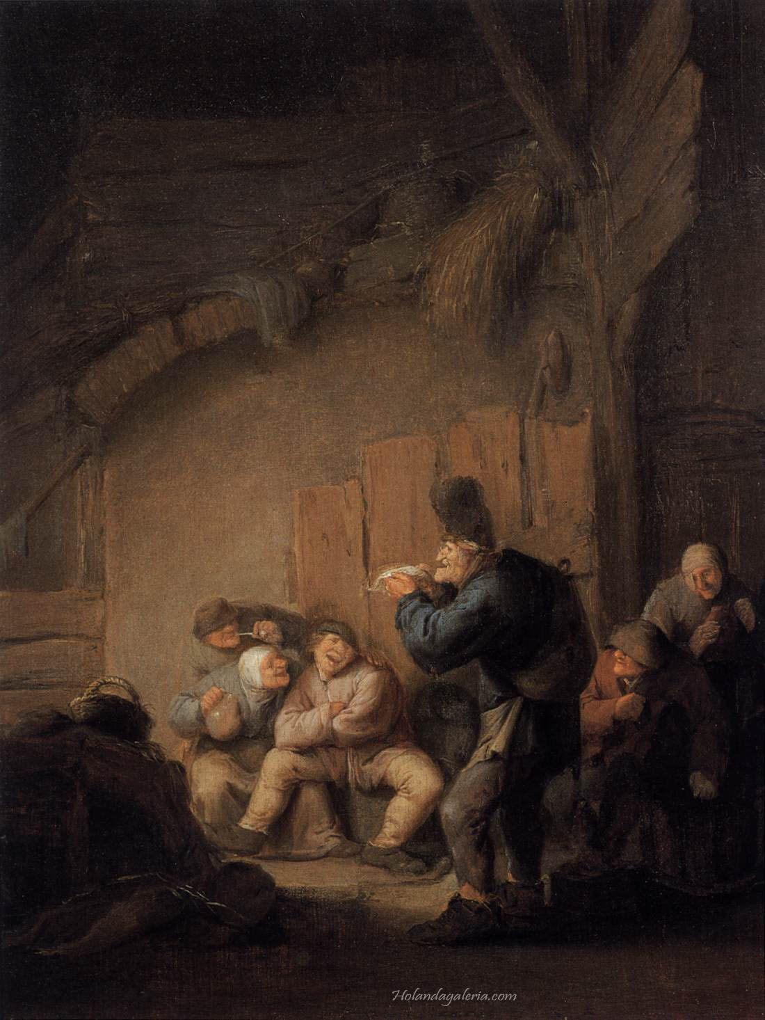Adriaen van Ostade | Comedian Reading in a Tavern c. 1635 Oil on wood, 41 x 33 cm Akademie der bildenden Künste, Vienna