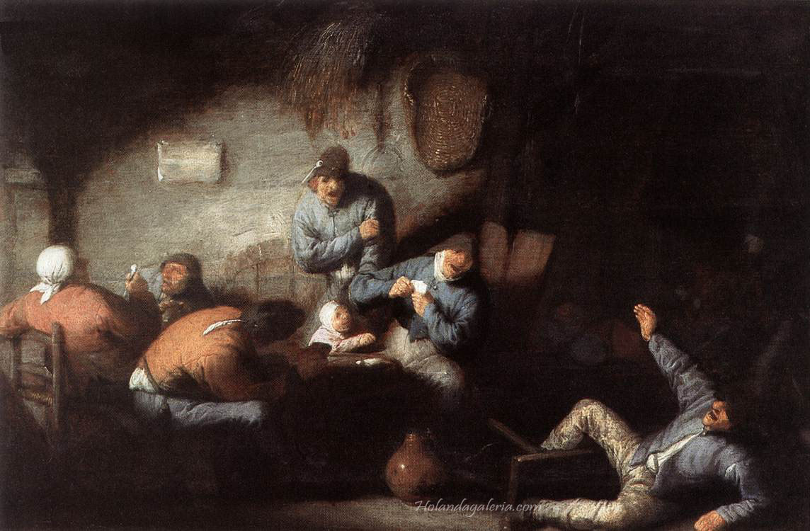 Adriaen van Ostade | Inn Scene Oil on panel, 31 x 46 cm Koninklijk Museum voor Schone Kunsten, Antwerp